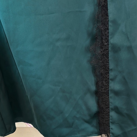 Zara Green Sheath Midi Dress with Spaghetti Straps - Picture 5 of 9